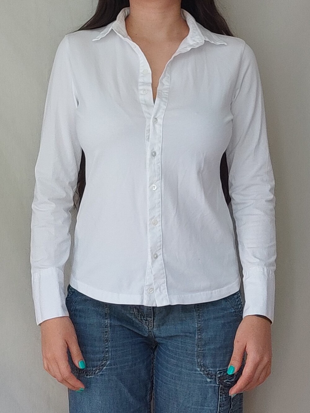 Max Volmary Y2K Stretchy White Blouse